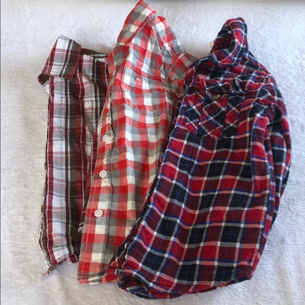 Bundle | Flanel Long Sleeve Button Down | Size 4T
